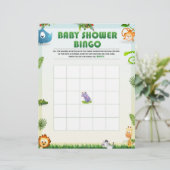 Baby Shower Bingo Baby Shower Game [Tierthema] Briefbogen (Stehend Vorderseite)