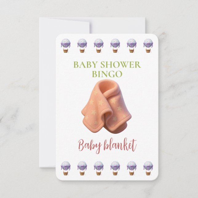 Baby Shower Bingo Card, Funny Game- Baby Blanket (Vorderseite)