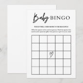 Baby Shower Bingo Card Game Hinweiskarte (Vorne/Hinten)