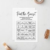 Baby Shower Bingo Card Game Mitteilungskarte (Vorderseite/Rückseite Beispiel)