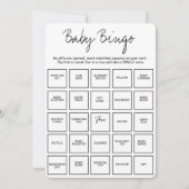 Baby Shower Bingo Cards, Unique Prefilled Baby Bin Einladung (Vorderseite)