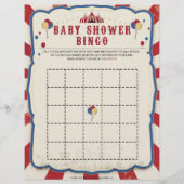 Baby Shower Bingo [Circus Theme] Briefbogen (Vorderseite)
