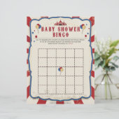 Baby Shower Bingo [Circus Theme] Briefbogen (Stehend Vorderseite)