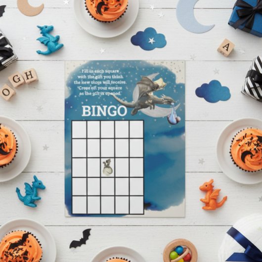 Baby Shower Bingo Dragon Knight Notizblock