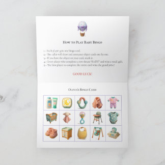 Baby Shower Bingo Game Board4. Fun Party Feiertagskarte