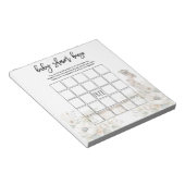 Baby Shower Bingo Game Notizblock (angewinkelt)