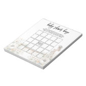 Baby Shower Bingo Game Notizblock (Rotiert)