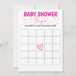 Baby Shower Bingo Game - Pink Einladung