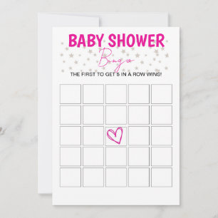 Baby Shower Bingo Game - Pink Einladung