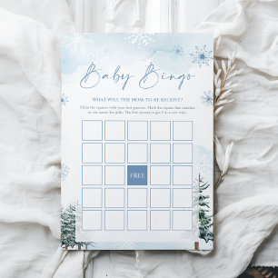 Baby Shower Bingo Game Winter