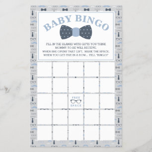 Baby-Shower-Bingo, Kleiner Mann, Fliege Flyer