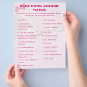 Baby-Shower-Bingo mit rosa Schleifen Flyer (Hand)