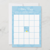 Baby Shower Bingo - Rubber Ducky Theme - Blau Einladung (Vorderseite)