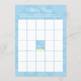 Baby Shower Bingo - Rubber Ducky Theme - Blau Einladung