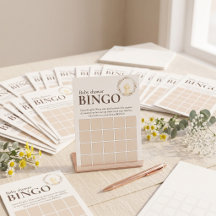 Baby Shower Bingo Spiel | Golden Retriever