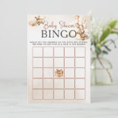 Baby Shower BINGO Spiel können wir frühzeitig wart Einladung (Stehend Vorderseite)