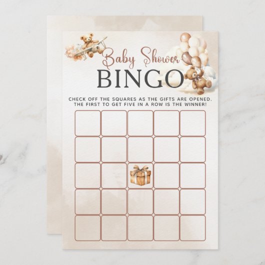 Baby Shower BINGO Spiel können wir frühzeitig wart Einladung (Vorne/Hinten)