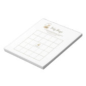 Baby Shower Bingo Spiel Neues Kapitel beginnt Abri Notizblock (Rotiert)