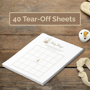 Baby Shower Bingo Spiel Neues Kapitel beginnt Abri Notizblock