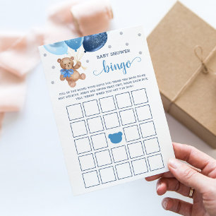 Baby-Shower-Bingo-Spiel Teddybär Karte