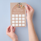 Baby Shower Bingo Spielblatt, Hello Baby modern Flyer (Handgriff)