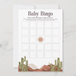 Baby Shower Bingo Sun Desert Einladung