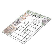 Baby Shower Bingo Woodland Animals Watercolor Notizblock (angewinkelt)