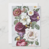 Baby Shower Bloom Butterfly Vintag Einladung (Rückseite)