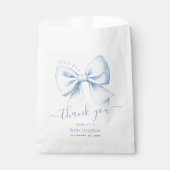 Baby Shower Blue Bow It's a Boy Thank You Geschenktütchen (Vorderseite)