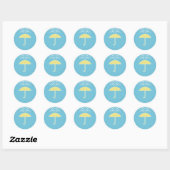 Baby Shower Blue Boy Umbrella Stickers (Blatt)