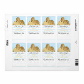 Baby Shower Blue Gold Elephant Buchzeichen Sheet 8 (Vorne)