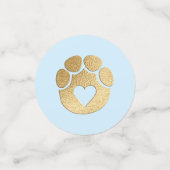 Baby Shower Blue Gold Elephant Konfetti (Klein Vorderseite)