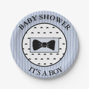 Baby Shower Blue Mustache und Bowtie Cake Teller