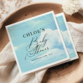 Baby Shower Blue Sky Clouds Serviette