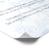 Baby Shower Blue Snowflake Books for Baby Poster (Ecke)