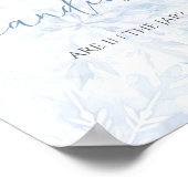 Baby Shower Blue Snowflake Guess How Many Candies Poster (Ecke)