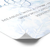 Baby Shower Blue Snowflake How big is Mom’s Belly Poster (Ecke)