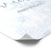 Baby Shower Blue Snowflake Sweets and Treats  Poster (Ecke)