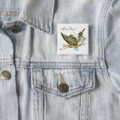 BABY SHOWER Blue White " It's a Boy" Button (Beispiel)