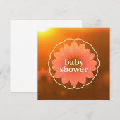 Baby Shower-Blume Einladung (Vorne/Hinten)