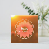 Baby Shower-Blume Einladung (Stehend Vorderseite)