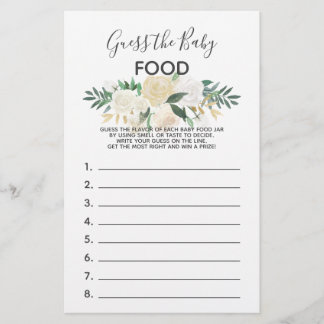 Baby Shower Blume Game - Raten Sie mal das Baby Fo