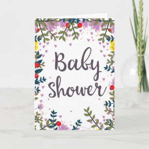 Baby-Shower-Blumen-Einladung Feiertagskarte