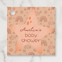 Baby Shower Boho Peachy Weather Geschenkanhänger