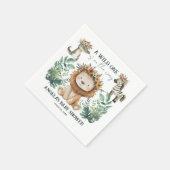 Baby Shower Boho Safari Lion Serviette (Ecke)