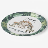 Baby Shower Boho Safari Pappteller (Schrägansicht)