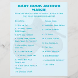 Baby Shower Book Matching Game Flyer