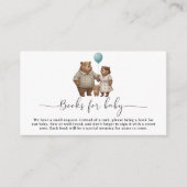 Baby Shower Book Request  for Boy Blue Balloon  Begleitkarte (Vorderseite)