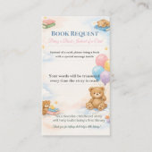 Baby Shower Book Request | Library Card Keepsake Begleitkarte (Vorderseite)
