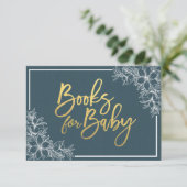 Baby Shower Books for Baby / Bring a book Request Einladung (Stehend Vorderseite)
